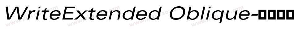 WriteExtended Oblique字体转换